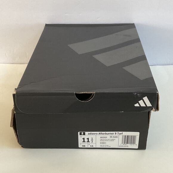 Adidas Adizero Afterburner 9 Baseball Turf Shoes Mens Sz 11.5 Core Black IG2327 - Picture 15 of 15
